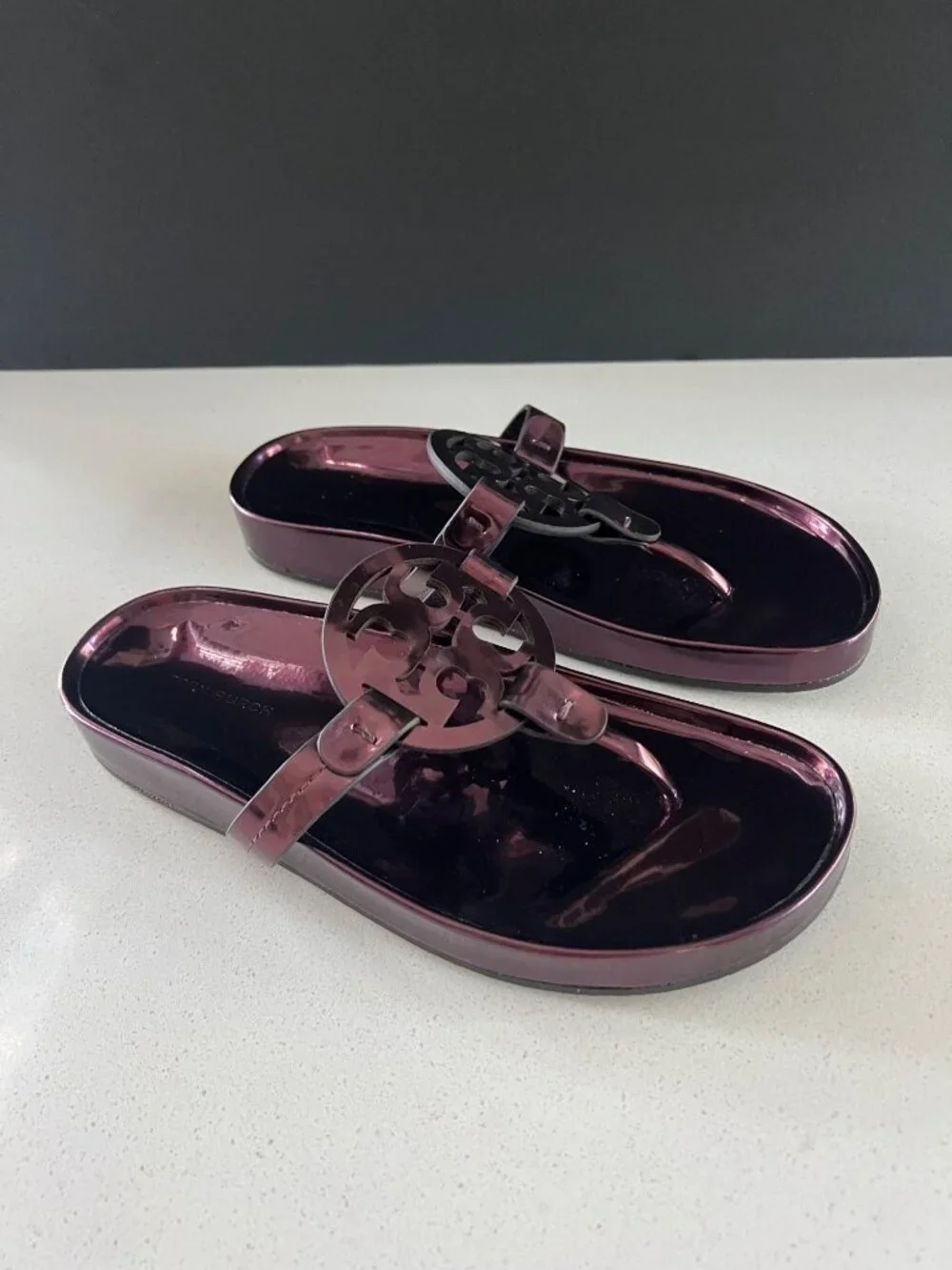 TORY BURCH Miller Cloud Sandal In Merlot SLIDE SIZE 7 NWOB